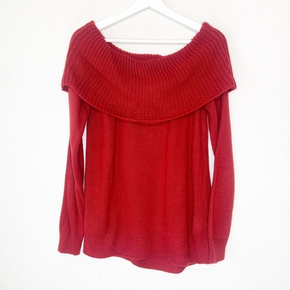 H&M Sweaters - H&M Cowl Neck Red Sweater M